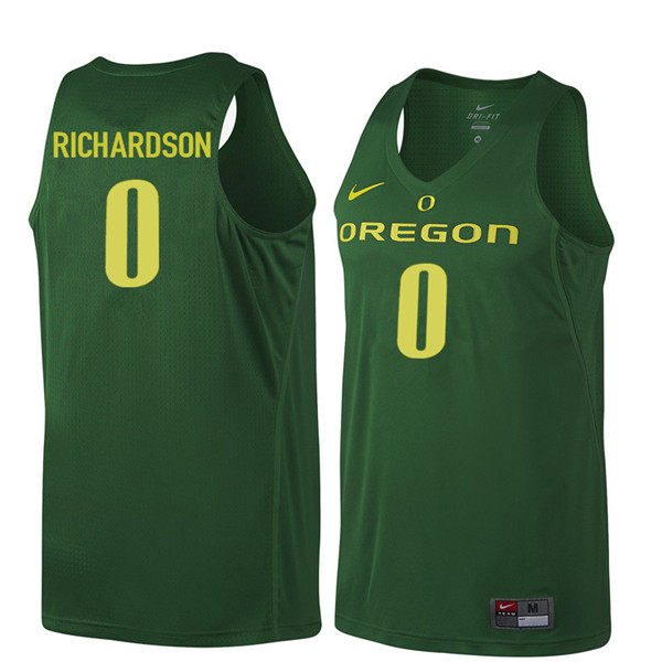 Men #0 Will Richardson Oregon Ducks College Basketball Jerseys Sale-Dark Green - Click Image to Close